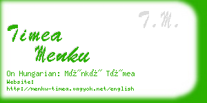 timea menku business card